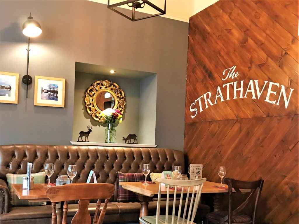 refurbished bar interior at the strathaven bar in strathaven